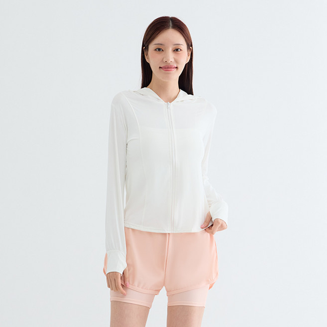 Elsso 女款防曬運動休閒防磨衣修身長袖拉鍊上衣