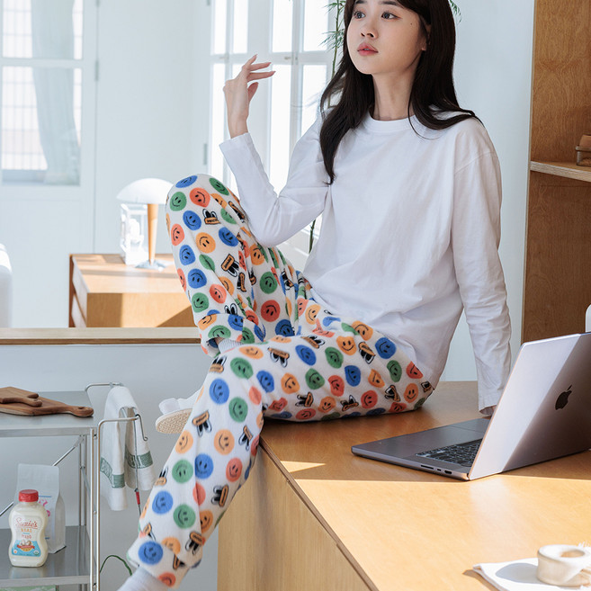 팬콧 여성용 EVERWARM 밴딩 수면바지