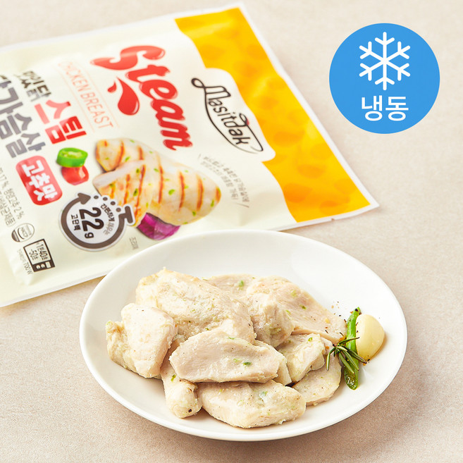 맛있닭 스팀 닭가슴살 고추맛 (냉동), 100g, 5개, 1개입