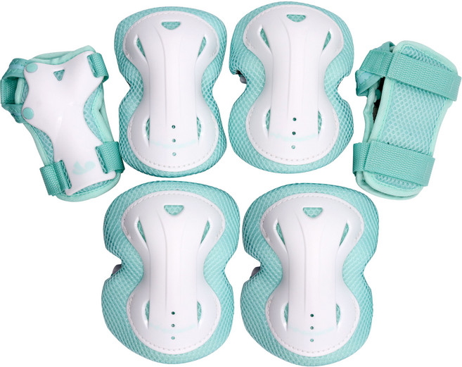 휠러스 아동용 스마트 인라인 킥보드 보호대 좌우 3종 세트, 민트, 1세트