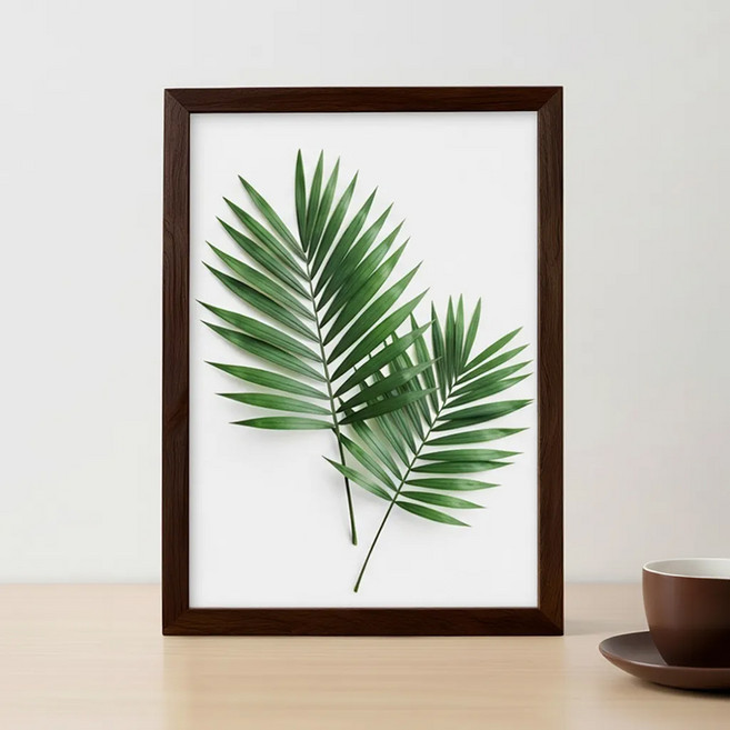 대한 탁상 벽걸이 베이직 인테리어 A4 액자프레임, 1개, 우드 다크브라운