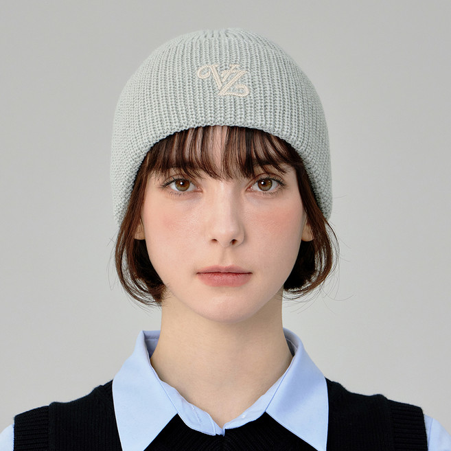 바잘 여성용 리프 VZ 로고 워시드 비니