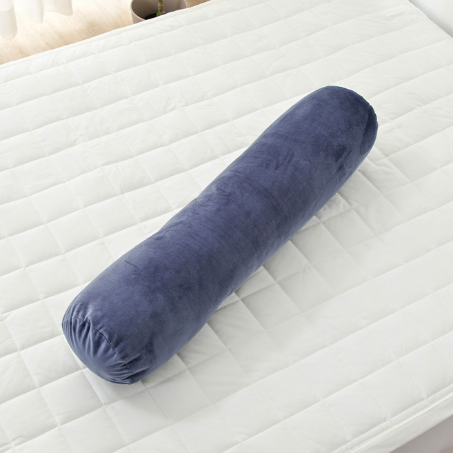 아이닉스 벨라 밍크극세사 원형 바디필로우커버 솜포함, 네이비