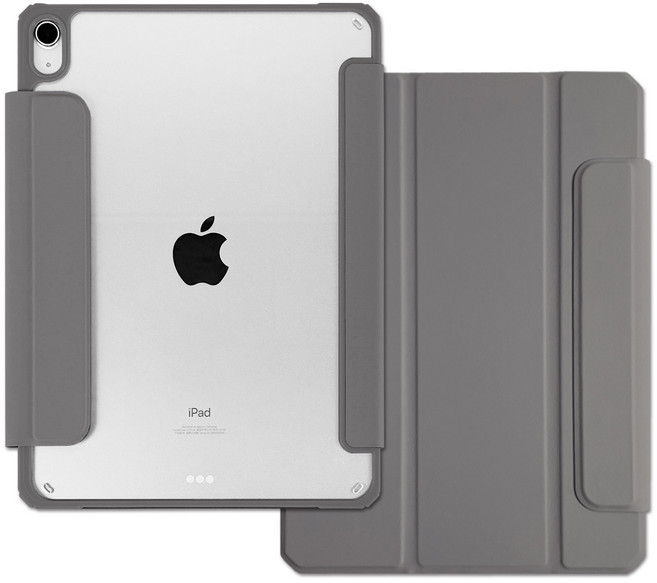 RhinoFit Clearshield 扣環可拆卸平板電腦保護套, 1個, 摩卡灰