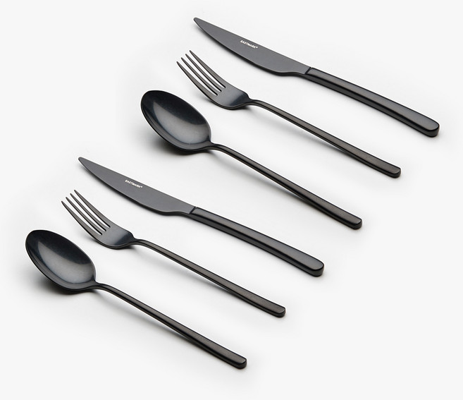 이스트마크 커트러리 디너 2인 세트, 빈티지블랙, 디너스푼 2p + 디너포크 2p + 디너나이프 2p, 1세트