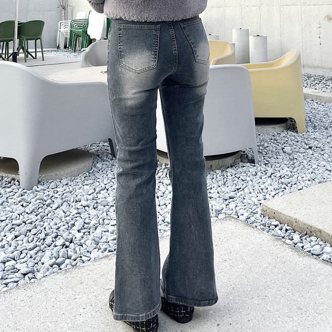 인비비드 여성용 빛나는 도시의밤 부츠컷 라인 데님 팬츠 G03K6_ij5465 롱