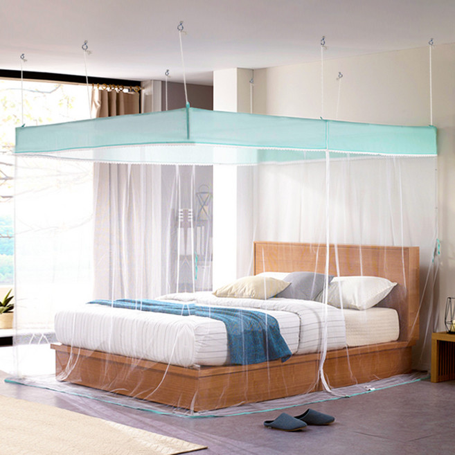 알뜨리 지퍼식 사각 모기장 단품, 심플민트