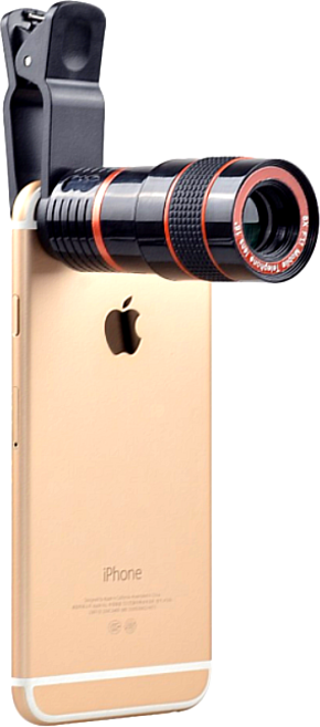 에이펙셀 8배율 망원 휴대폰 렌즈 아이폰 호환, 혼합색상, 1개