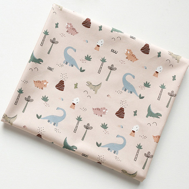 COTTONVILL 大韓紡織 Cottonvill 20支棉平紋布料, 火山恐龍, 1個