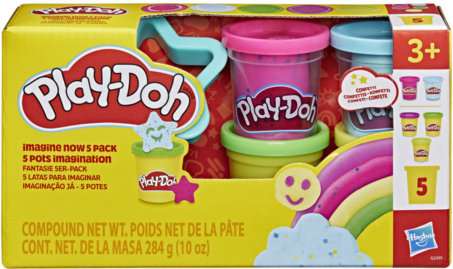 Hasbro 孩之寶 培樂多 5罐黏土組, 混合顏色, 284g, 1套