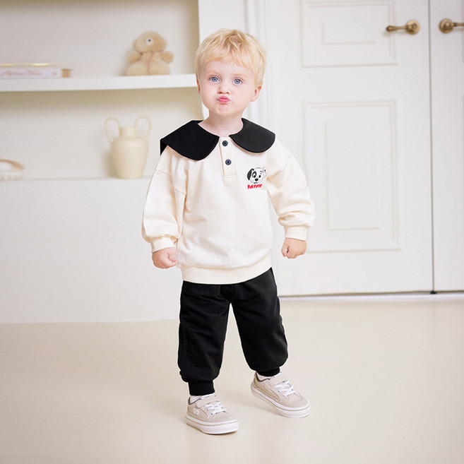 mollimelli 兒童款迪士尼101忠狗貼飾水手領上下裝套組