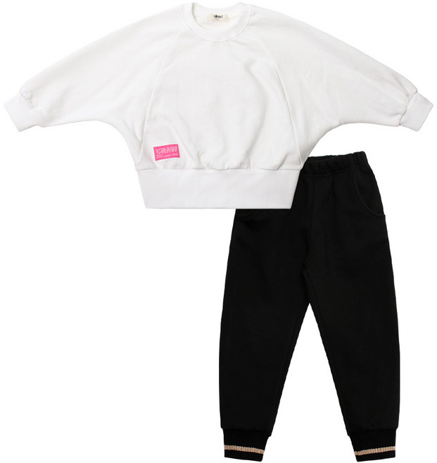 유라비 아동용 가오리 래글런 티셔츠 팬츠 상하의 세트