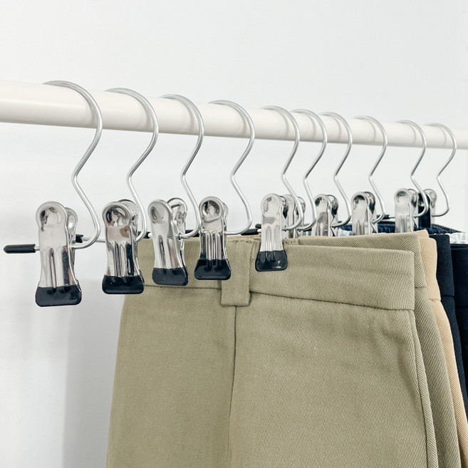 쥬롬 외집게 논슬립 치마 바지걸이, 20개, 블랙