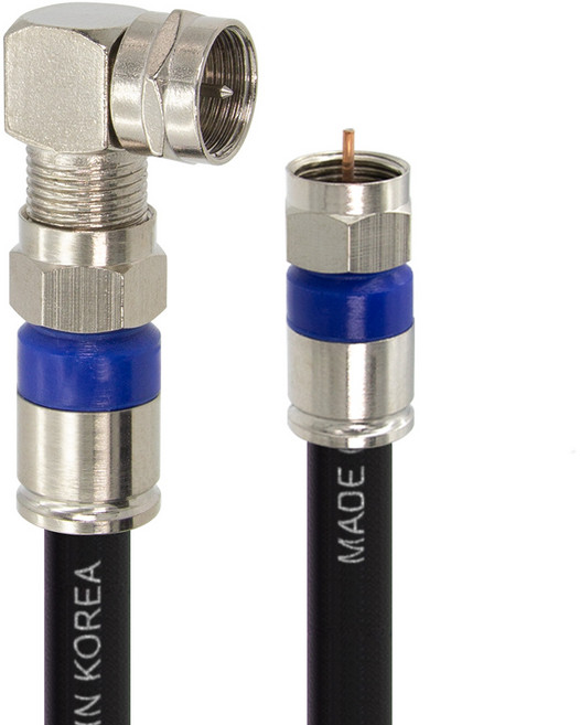 솔탑 국산 고급형 RF 안테나 블랙 꺾임 TV 동축 수제작 케이블 2M, SOLTOP-1087, 1개