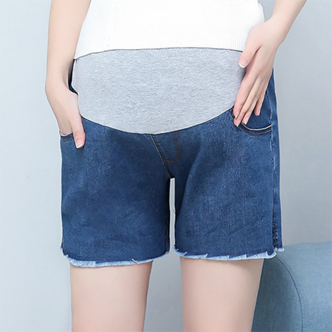 핫 트임 패션 임산부 청반바지