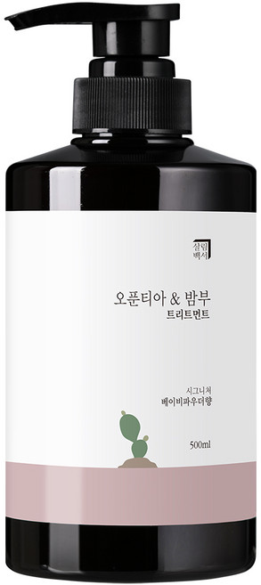 살림백서 오푼티아 앤 밤부 트리트먼트 베이비파우더향, 500ml, 1개
