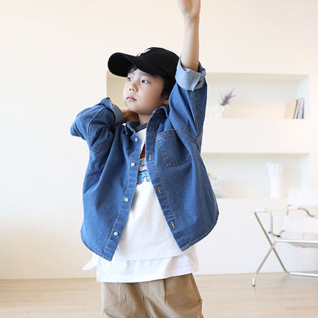 소년마켓 아동용 하로 데님셔츠