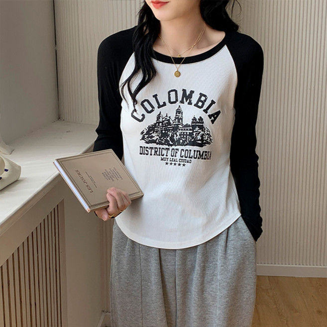 포플러앤씨 여성용 뜨란 나염 티셔츠