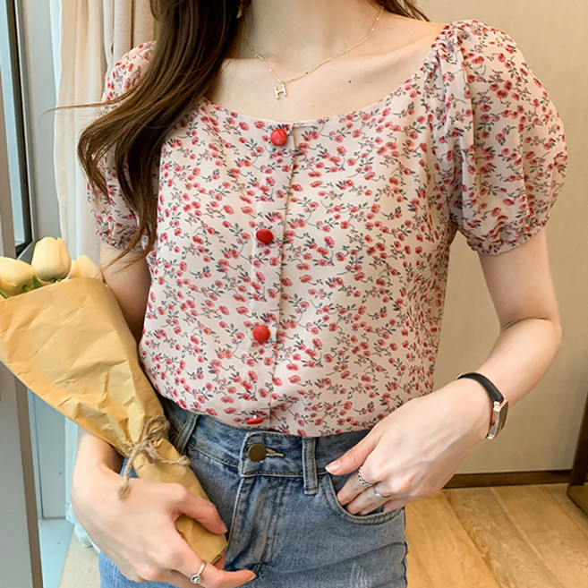 LUNA GIRL Lily 花朵襯衫 L24SMBL031509