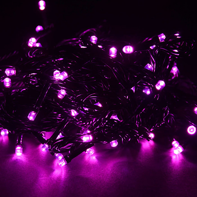 지아이비 LED 은하수전구 288구 DC24V 24m, 검정(선), 핑크(전구), 1개