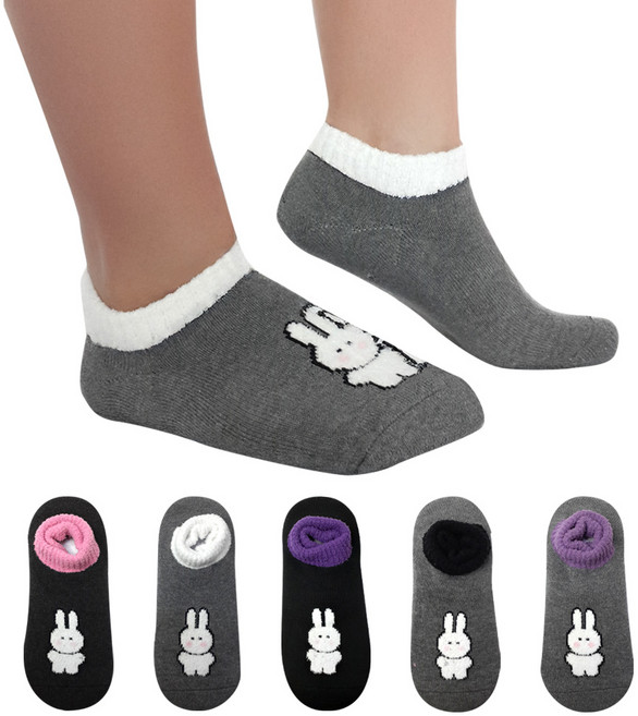 비버리힐스폴로클럽 여성용 파일 보온 쿠션 덧신 5켤레 세트