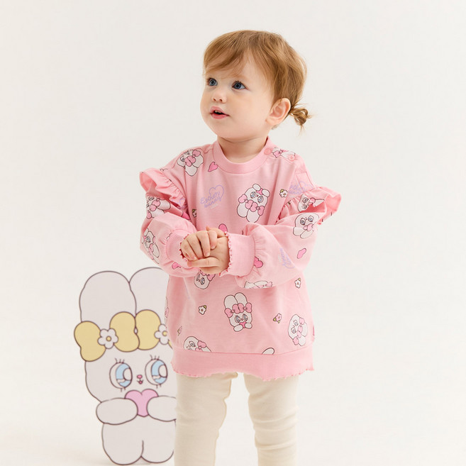 Esther Bunny Little 小花荷葉邊大學T