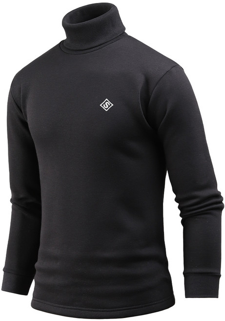 다꾸앙 남성용 긴팔 S 자수 기모 목폴라 티셔츠 E10JKA_JT4509