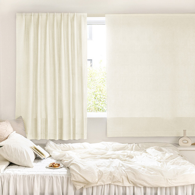 더자리 붙이는 방한 다운필 패딩 커튼 작은창 2p