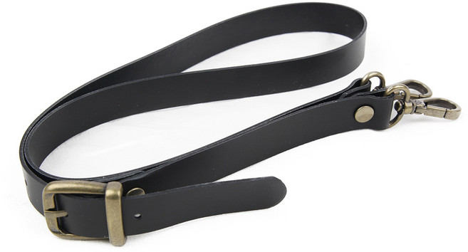 브랜드얀 통가죽 숄더 스트랩, 블랙(벨트), 버클(엔틱), 1개