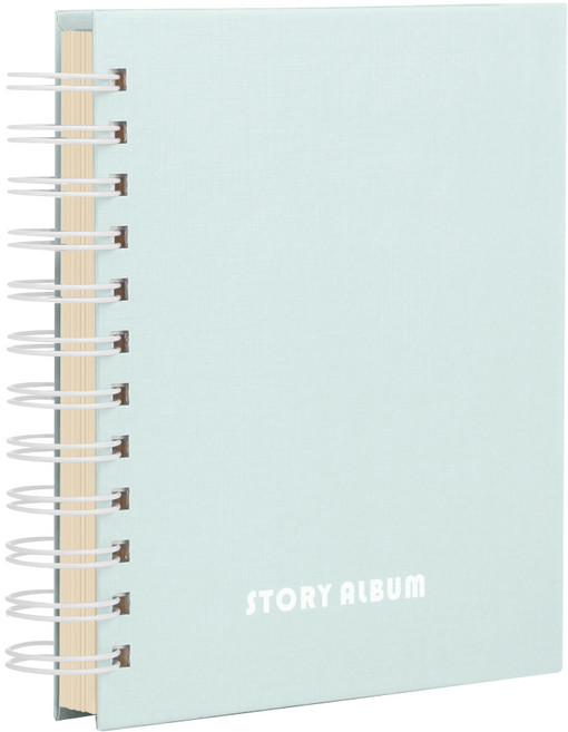 스토리앨범 인생네컷 접착식앨범 초음파 4x6미니앨범, 스카이블루, 25매