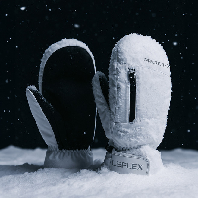 르플렉스 프로스트엑스 방한 보온 등산 스키 보드 손모아 장갑 양손착용 세트, 스노우, 1세트