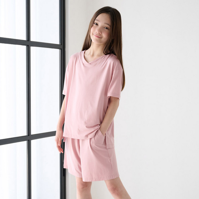 메종마밤 아동용 학생 브이넥 5부 상하의 세트