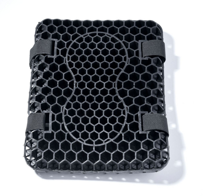 리버폭스 충격완화 오토바이 땅콩 벌집 방석, 블랙, 1개
