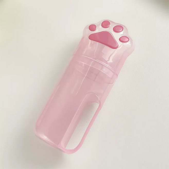 아우라팸 강아지 발바닥 여행용 휴대용 칫솔케이스, 핑크, 1개