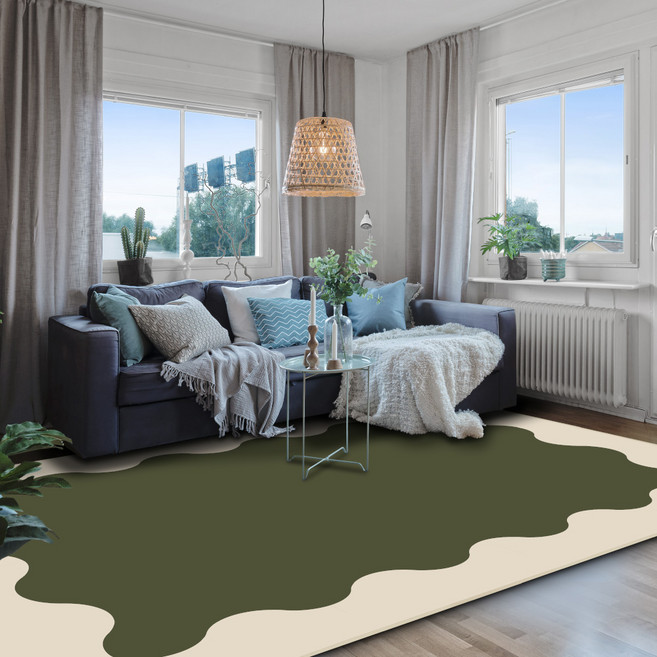 이정데코 쉐입 클라우디 비정형 거실 러그