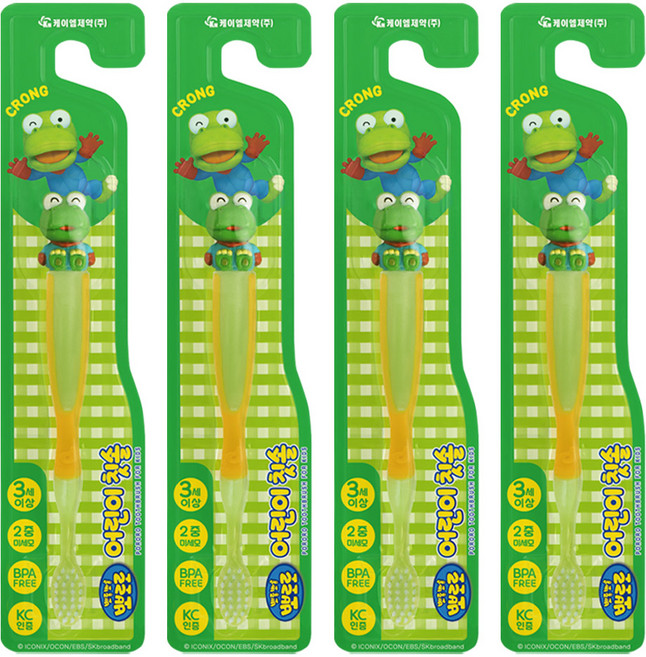 뽀로로 어린이 칫솔, 크롱, 1개입, 4개