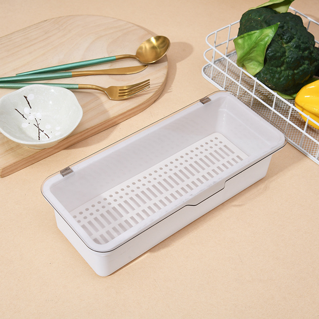 KOVIRA 정리편한 수저통 27 x 11.5 cm, 투명, 1개