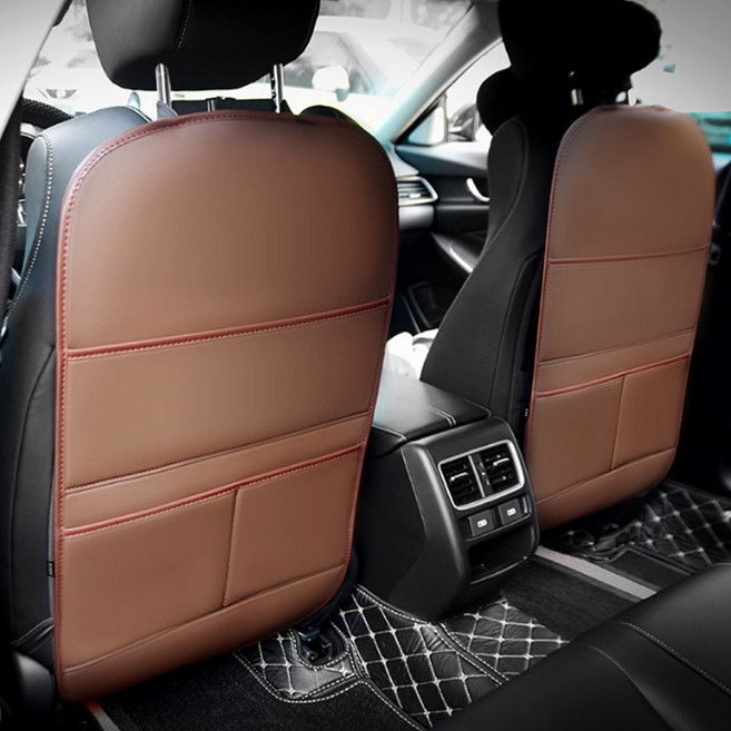 어반카 등받이 보호 포켓 수납 킥매트, 브라운, 1개