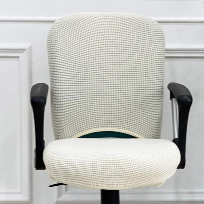 제이에스맘 사무용 의자 쿠션커버, 아이보리, 1개