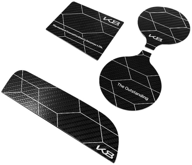 렉스디 K8 2021년 무선충전유 차량용 3D 카본메탈 1열 컵홀더 플레이트, 혼합색상, 1세트