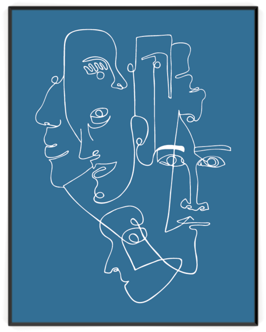 올앤아트 추상화 일러스트 그림 인테리어 액자 AIP76, 블랙