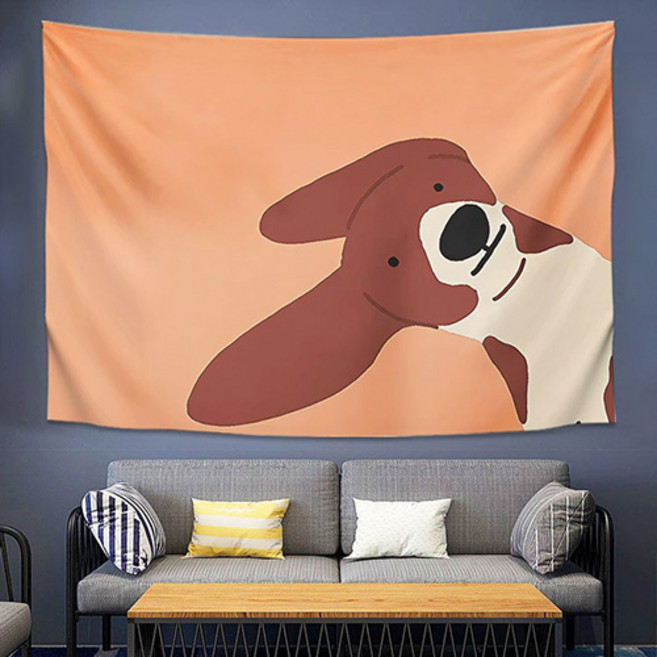 더플로우커머스 펫 일러스트 패브릭 테피스트리, 타입 14