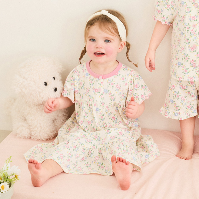 몰리멜리프렌즈 쁘띠플라워 원피스 파자마