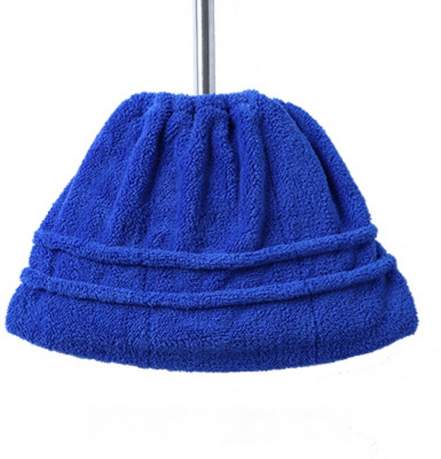 빗자루 걸레 덮개 가정용 밴딩형 극세사 청소포 블루, 1개