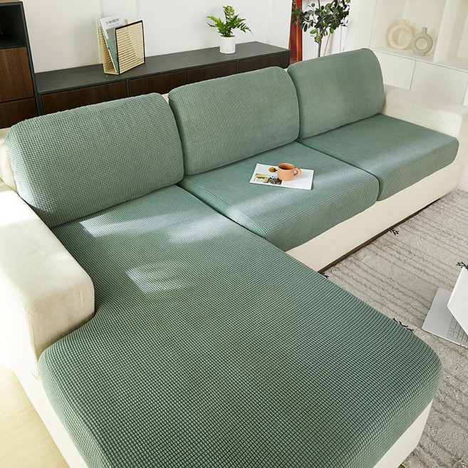 MA 베이직 밴딩 무지 컬러 쇼파 커버, 그린, 1개