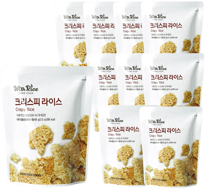 성찬식품 크리스피 라이스 스낵, 10개, 60g