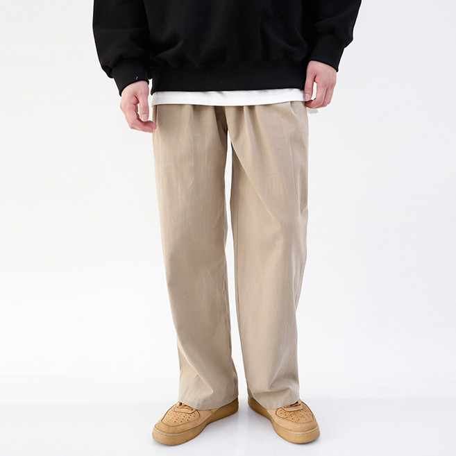 해리슨 남성용 피치스킨 투턱 와이드 팬츠 T28 LJE1121