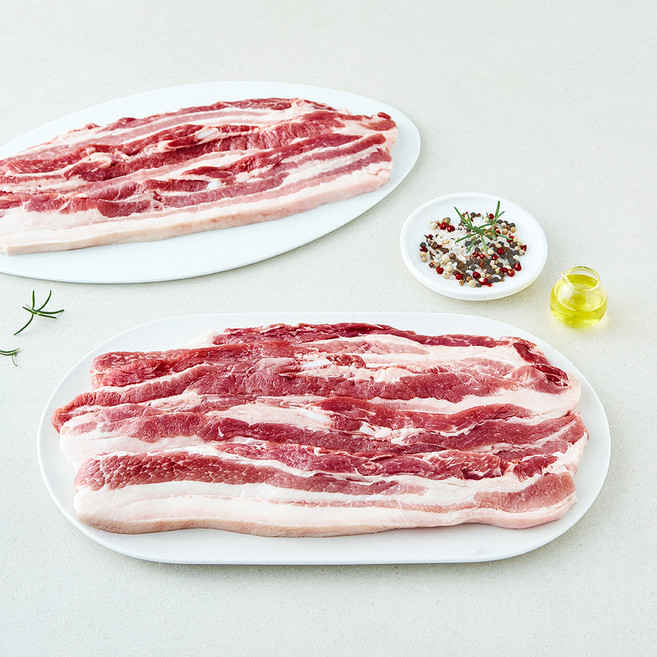 백두대간 한돈 미박 삼겹살 구이용 (냉장), 1개, 1kg