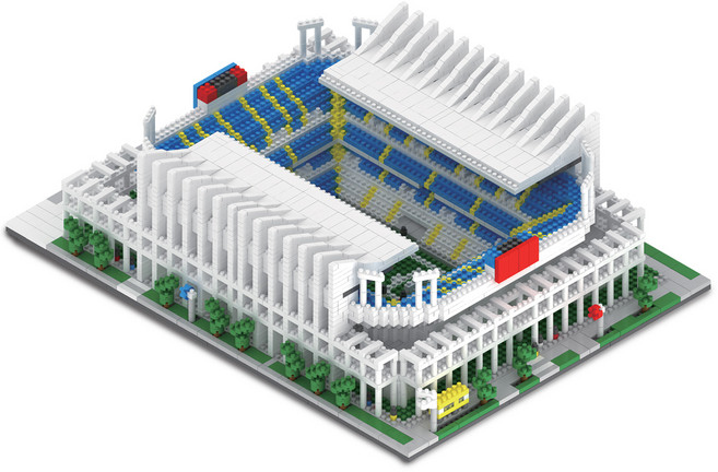 플레이그라운드 스페인 말라가 FC 로즈가든 축구 스타디움 나노 블럭 YZ064, 혼합색상, 1개