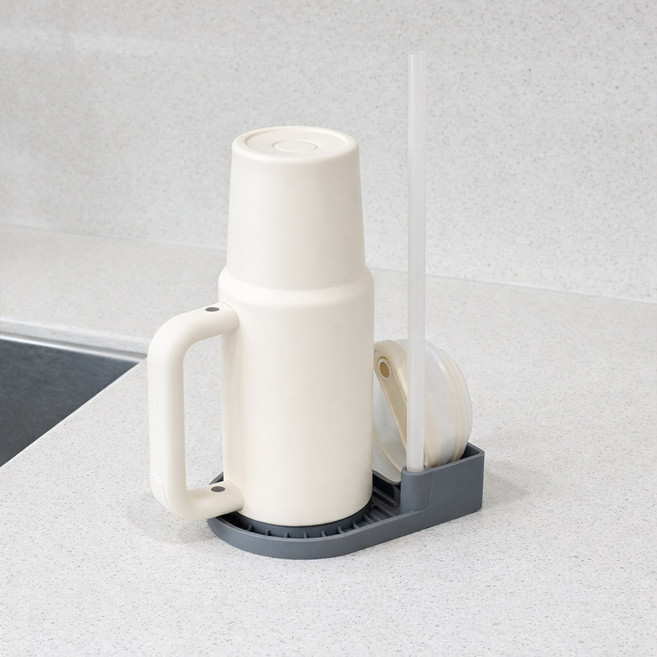 모나코올리브 텀블 스테이션 텀블러 건조대, 1단, 텀블스테이션 그레이, 1개